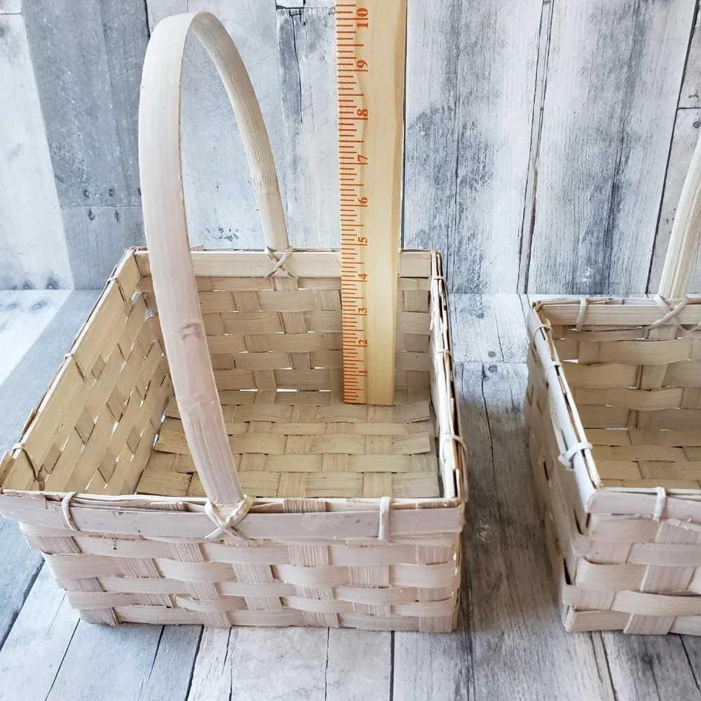 Set of 2 Nested Cream Baskets